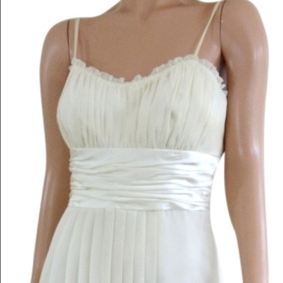 Bridal Democracy Cream White Pleat Cocktail Dress - Picture 3 of 8